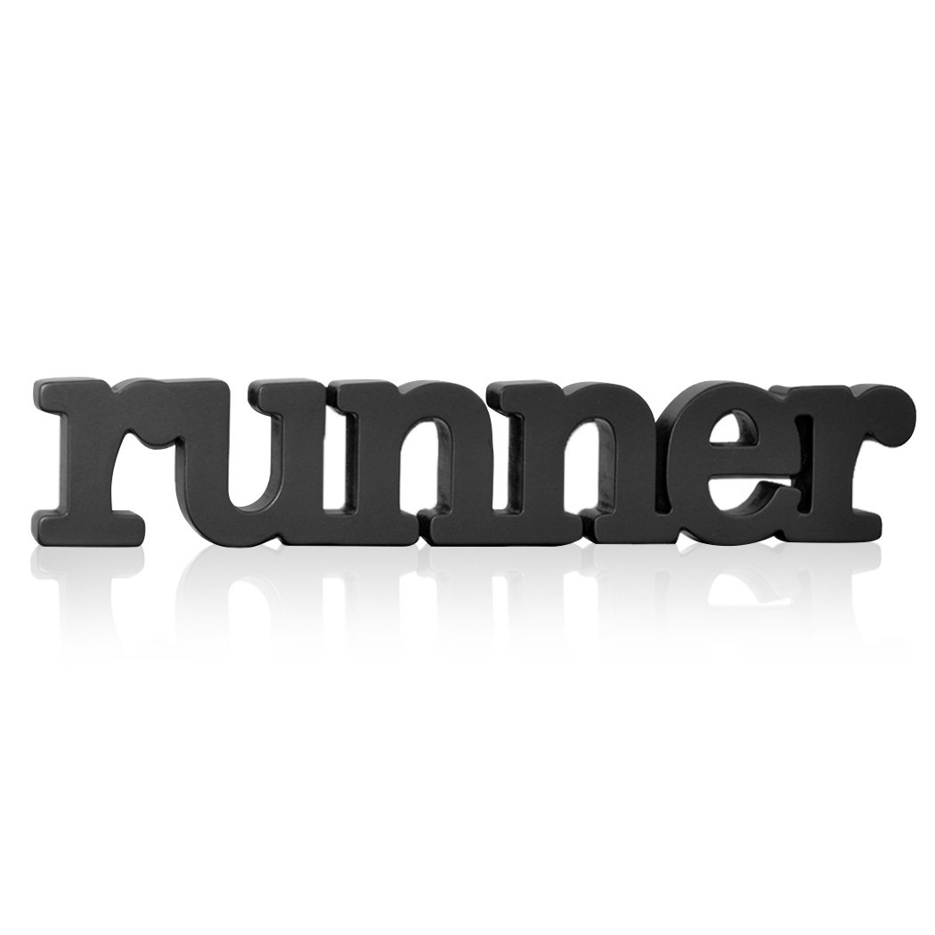 ChalkTalkSPORTS Run Wood Sign - Handmade Wooden Shelf & Desk Decor for Home, Office, or Gym - Inspirational Running Quote Wall Art for Runners & Athletes