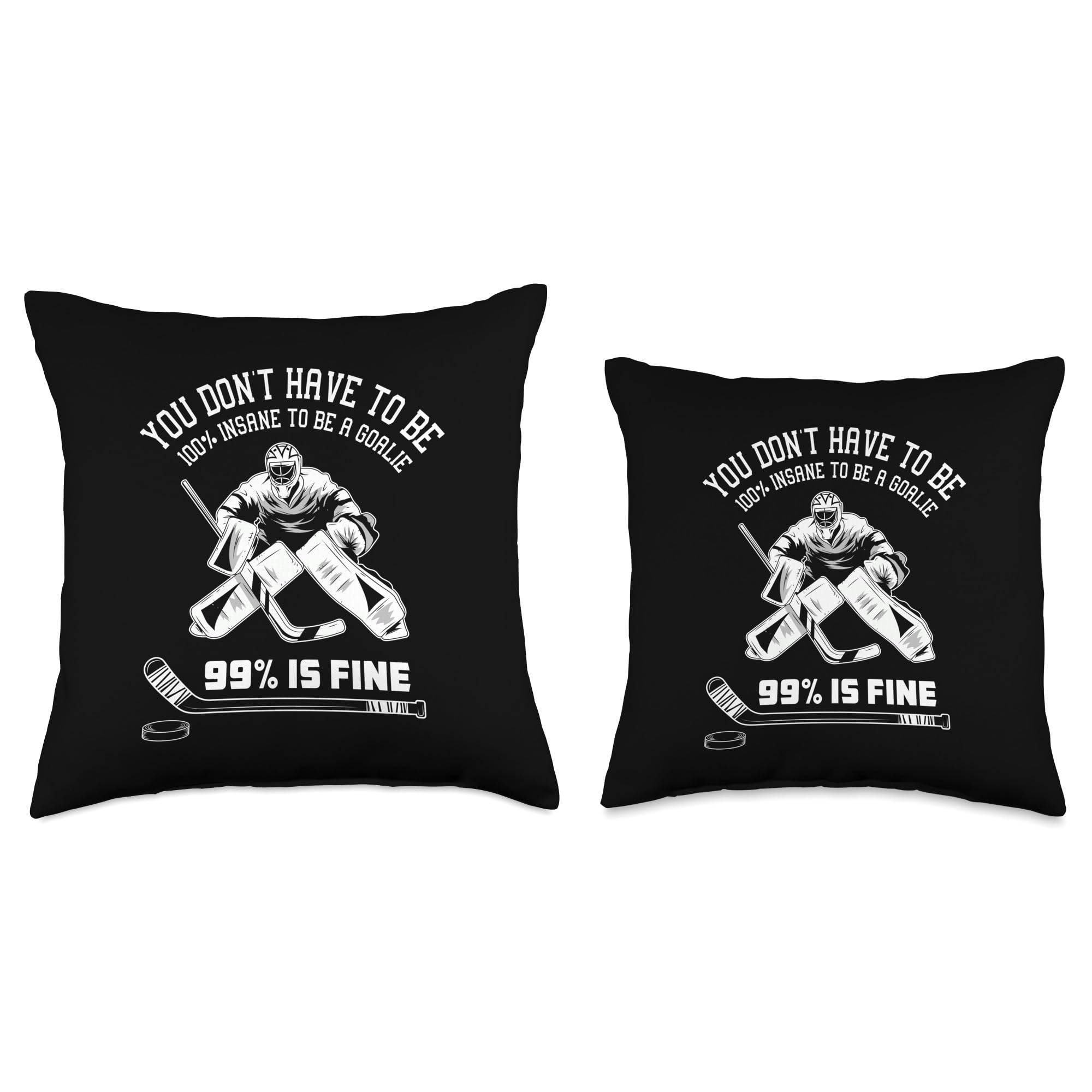 Ice Hockey Goalie Throw Pillow - Soft Decorative Cushion for Hockey Fans, Players & Goalies - Perfect for Game Rooms, Man Caves & Sports Themed Decor