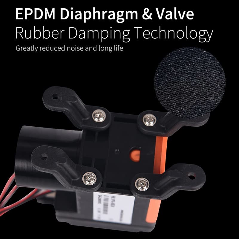 12V/24V Submersible Sump Pump - HLVP6 Micro Vacuum Diaphragm Pump - Silent Self-Priming Water Transfer Pump for Aquariums, Ponds & Flood Control