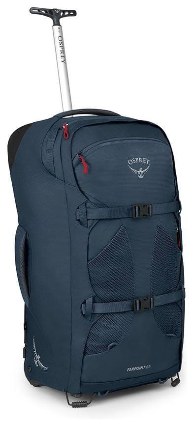 Osprey Farpoint Wheeled Travel Pack 65 - Lightweight Carry-On Luggage for International Travel, Hiking & Adventure Vacations | Durable Rolling Backpack with Spacious 65L Capacity
