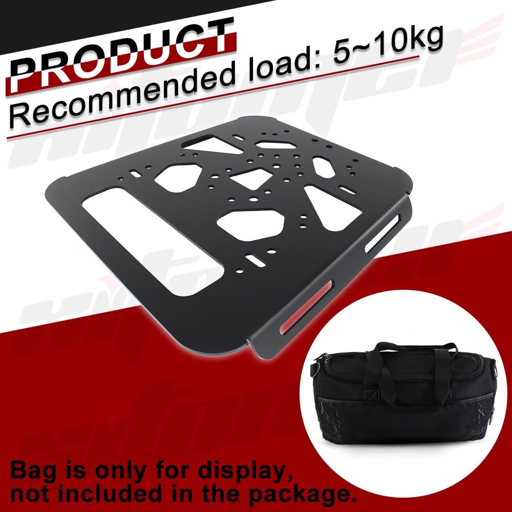 Xitomer Motorcycle Luggage Rear Rack - Compatible with KLR650 (2022-2024), KLR650S (2023-2024) & KLR650 Adventure (2022-2024) - Heavy Duty Cargo Carrier for Touring, Camping & Adventure Riding