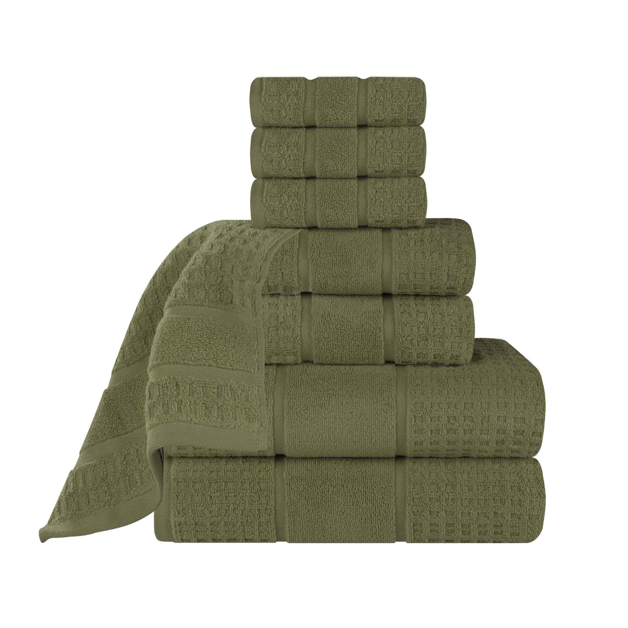 Premium 8-Piece Zero Twist Cotton Waffle Towel Set - Ultra Soft & Highly Absorbent Honeycomb Weave Bath Towels for Spa, Gym & Luxury Home Use