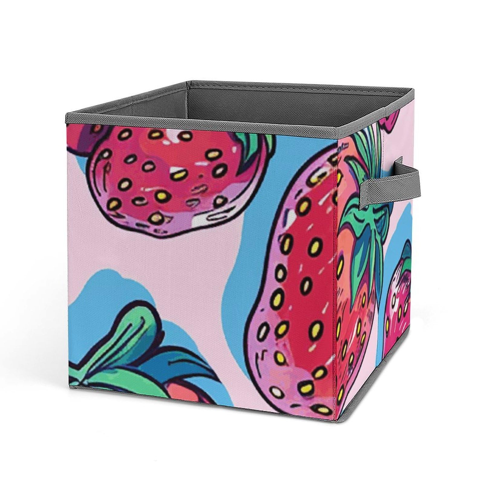 Collapsible Strawberry Storage Bins with Handles - Organize Home & Office