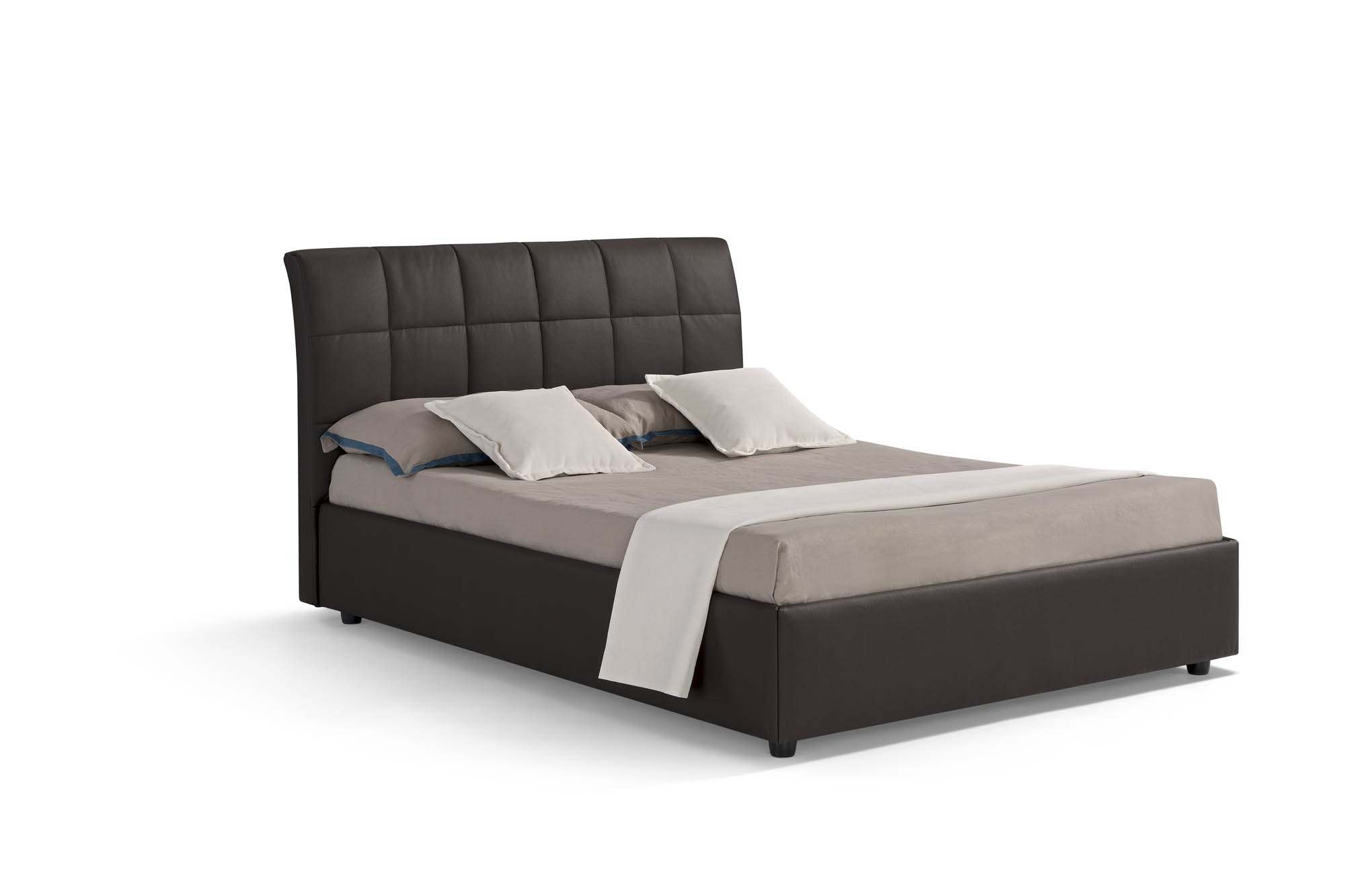 Novaluna Italy Berlino Bed - Premium Italian-Made Bed Frame for Modern Bedrooms | Perfect for Master Bedroom, Guest Room & Apartment