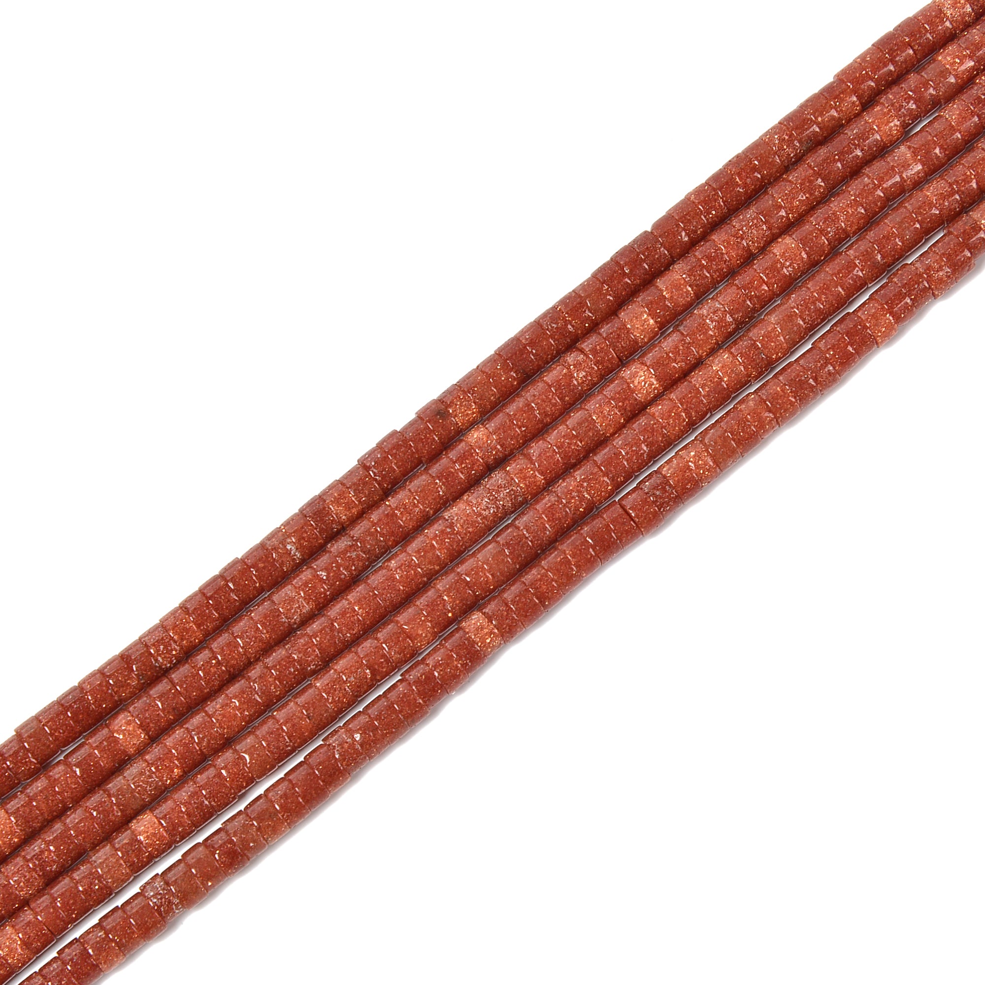 2x4mm Gold Sandstone Heishi Disc Beads - 15.5 Inch Strand for Jewelry Making, DIY Bracelets & Necklaces | Natural Stone Beads for Boho & Handmade Crafts