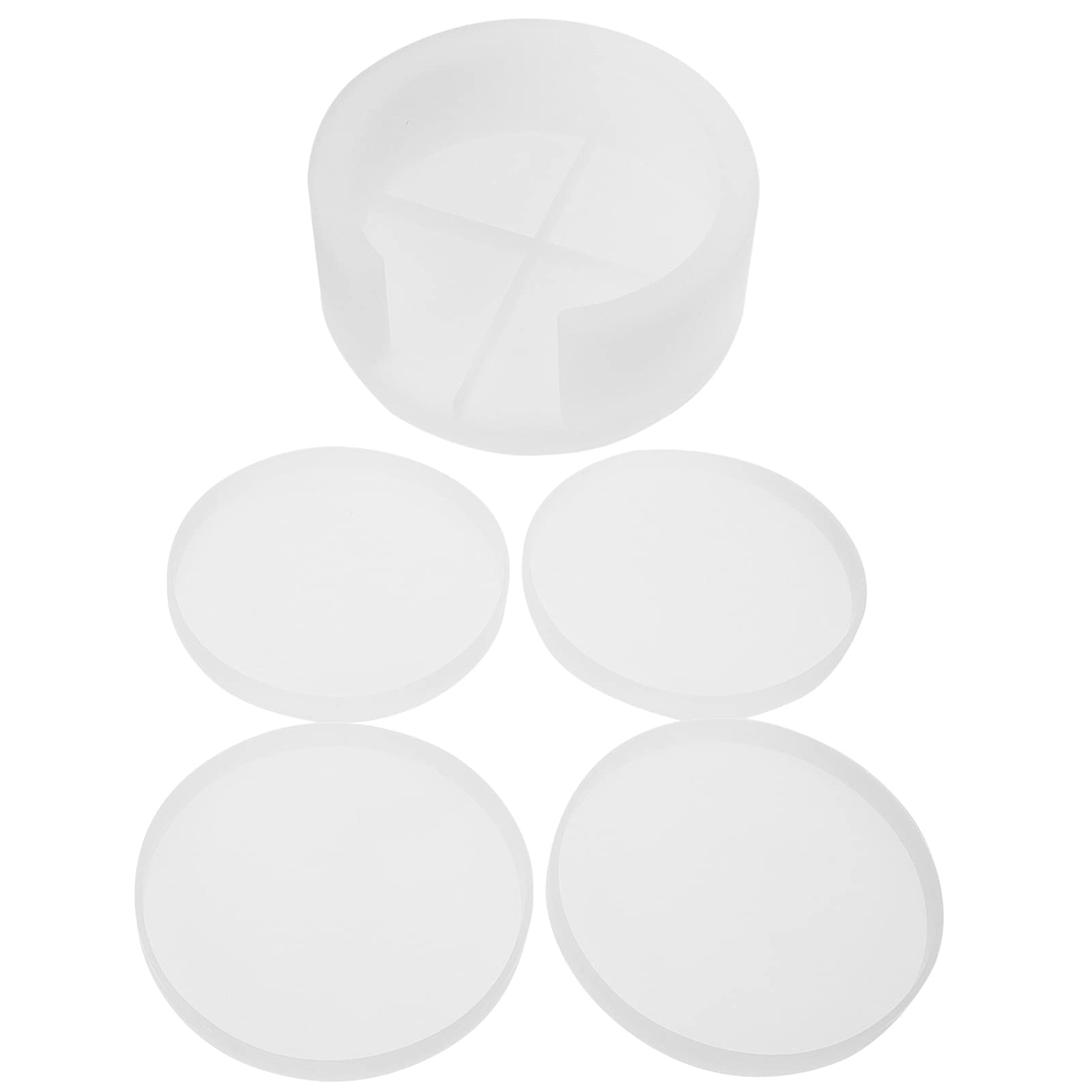 EXCEART DIY Silicone Coaster Mold Set - White Agate 3D Resin Coaster Holder for Geode, Clay, and Car Coasters - Perfect for Crafting, Home Decor, and Gift Making