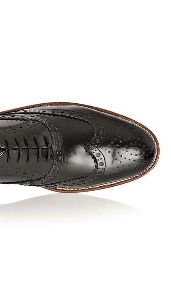 Premium Black Polished London Brogue Gatsby Men's Dress Shoes - Classic Formal & Business Attire for Weddings, Office & Special Occasions