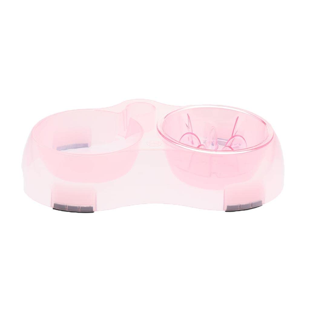 Automatic Pet Feeder and Waterer for Dogs & Cats - Pink Food & Water Bowl with Timer, Perfect for Home, Travel, and Crate Training