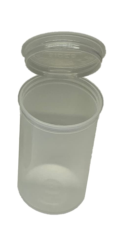 10 Pack of DRAM 13 Squeeze Pop Top Bottles - USA Made Clear Plastic Containers for Essential Oils, Lotions & DIY Crafts - Small Business Fast Shipping