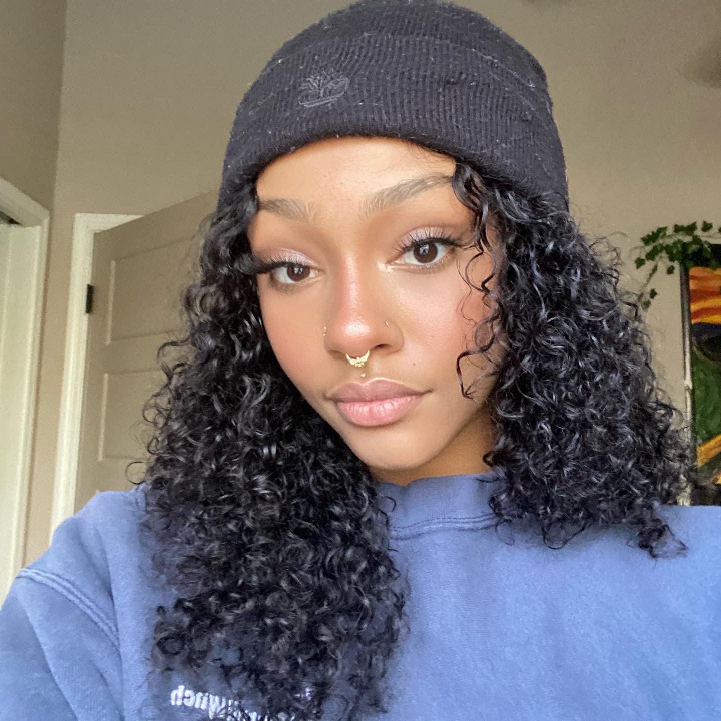 West Kiss 16 Inch Curly Lace Front Wig Human Hair - 6x6 HD Lace Closure, Pre-Plucked, Glueless - Natural Black Women's Wigs for Daily Wear & Special Occasions