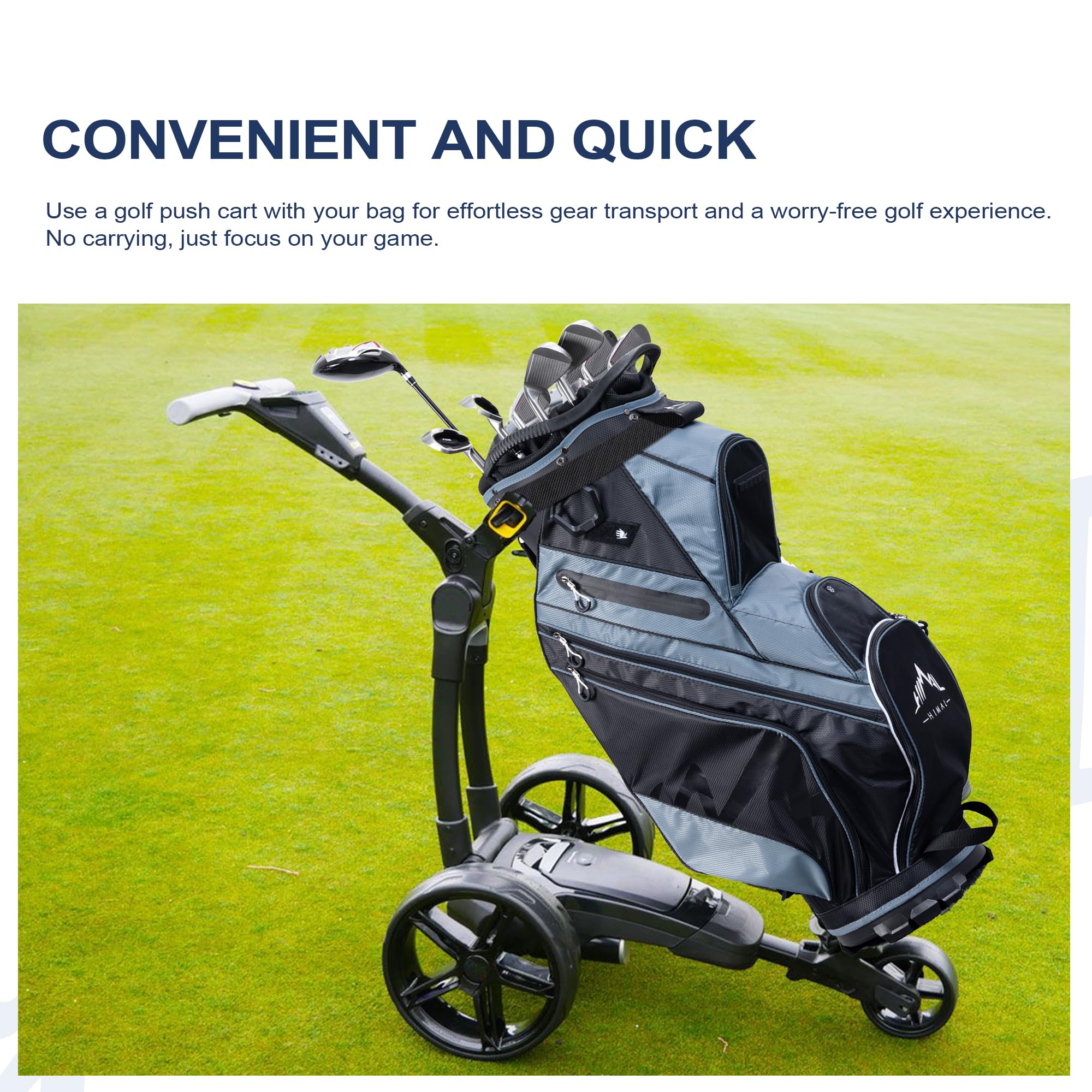 14-Way Golf Cart Bag with Organizer Divider & Rain Cover - Premium Golf Stand Bag for Men & Women - Perfect for Golf Course & Driving Range Use