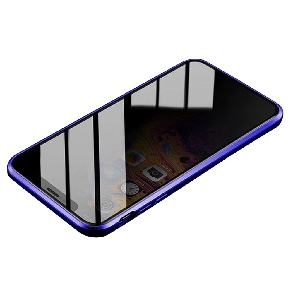 LINASHI Magnetic Tempered Glass Phone Case - Anti-Glare & Shockproof Cover Compatible with iPhone 7/8/Plus/X/XR/XS Max - Perfect for Work, Travel & Everyday Protection