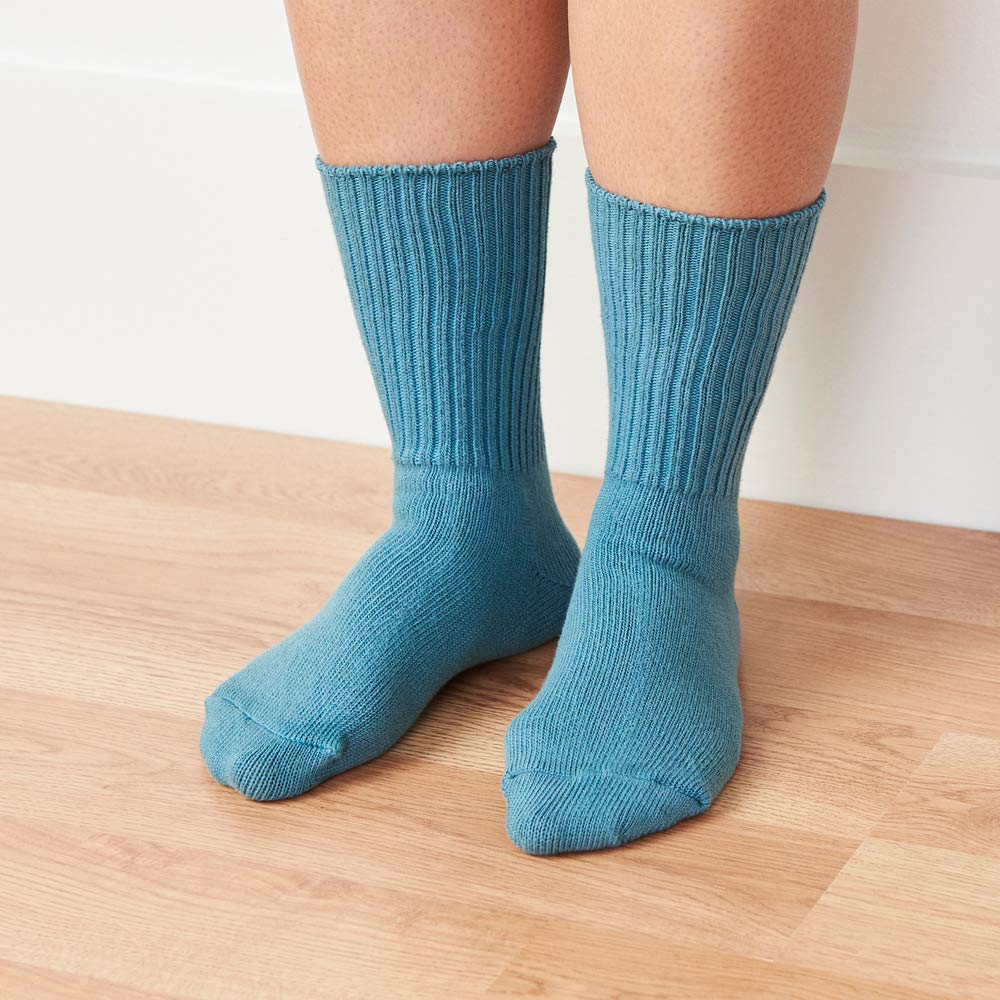 Maggie's Organics Unisex Organic Cotton Crew Socks - 6 Pairs Pack - Soft, Breathable & Comfortable for Everyday Wear - Perfect for Work, Hiking & Casual Outfits