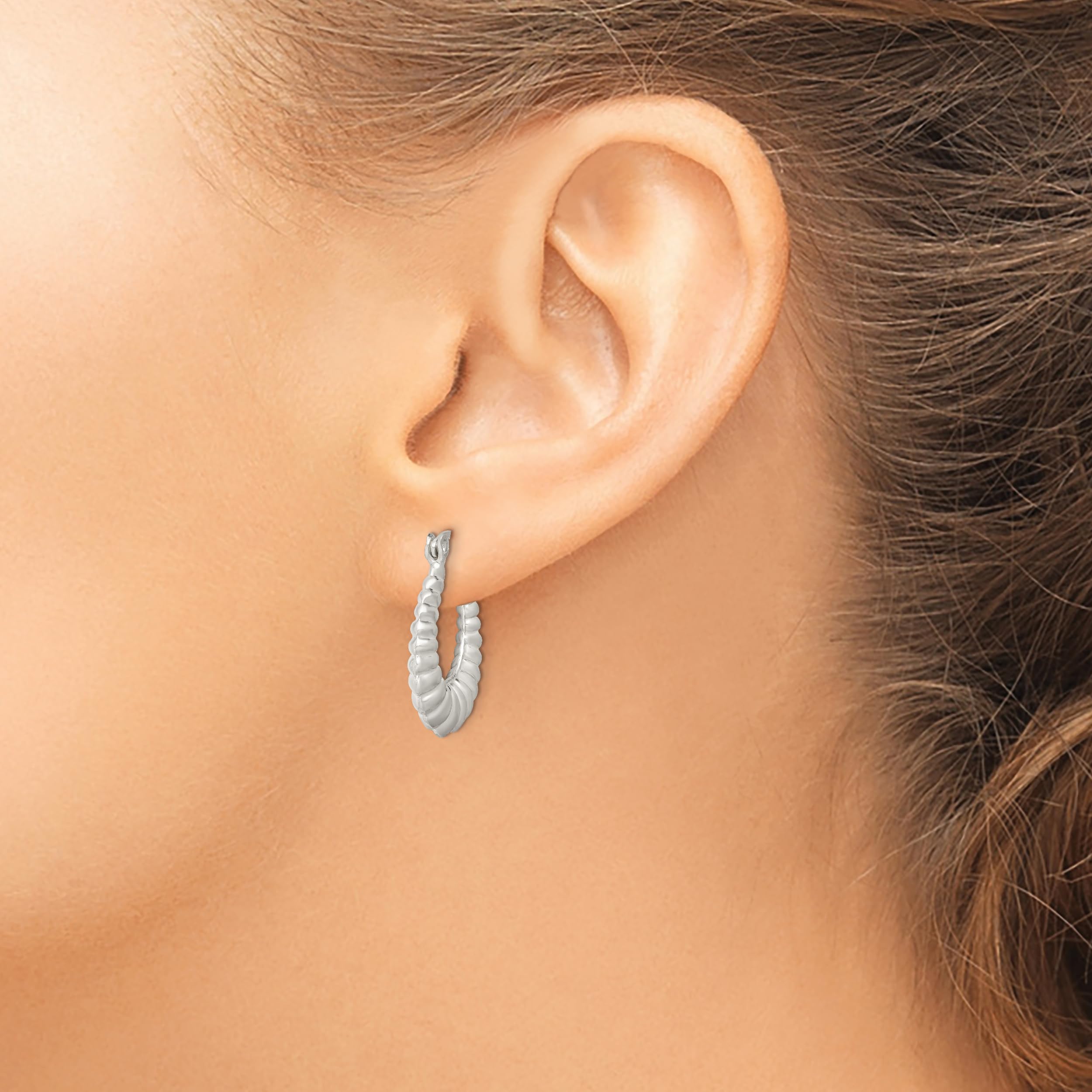 925 Sterling Silver Shrimp Oval Small Hoop Earrings for Women - Dainty Minimalist Jewelry Gift for Everyday Wear & Special Occasions