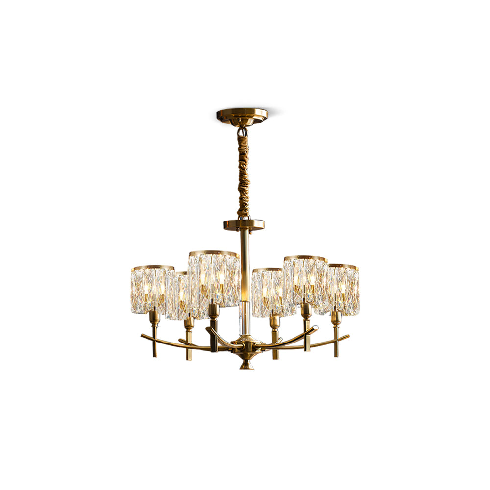Crystal Prism Chandelier - Elegant Ceiling Light Fixture for Dining Room, Bedroom & Living Room Decor | Modern Home Lighting Solution