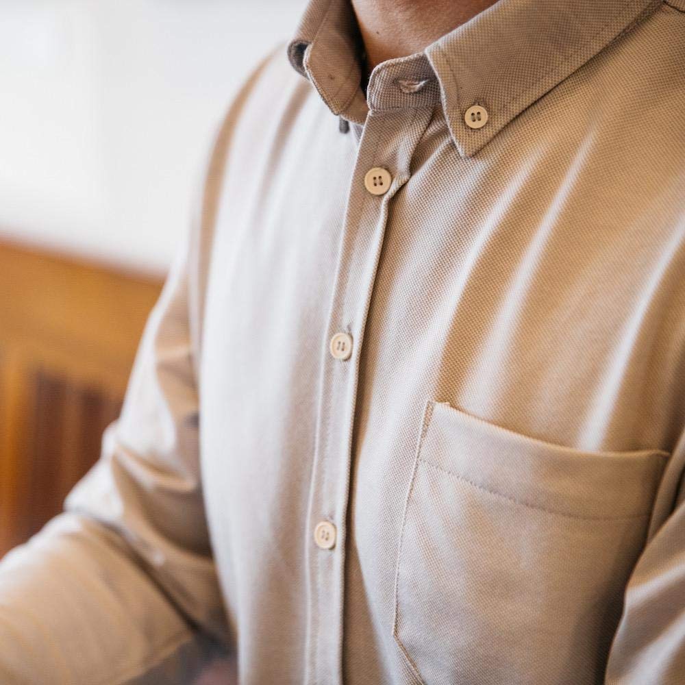 Western Rise Limitless Merino Wool Men's Button Down Shirt - Breathable, Odor Resistant Travel & Office Dress Shirt for Business Casual & Outdoor Adventures
