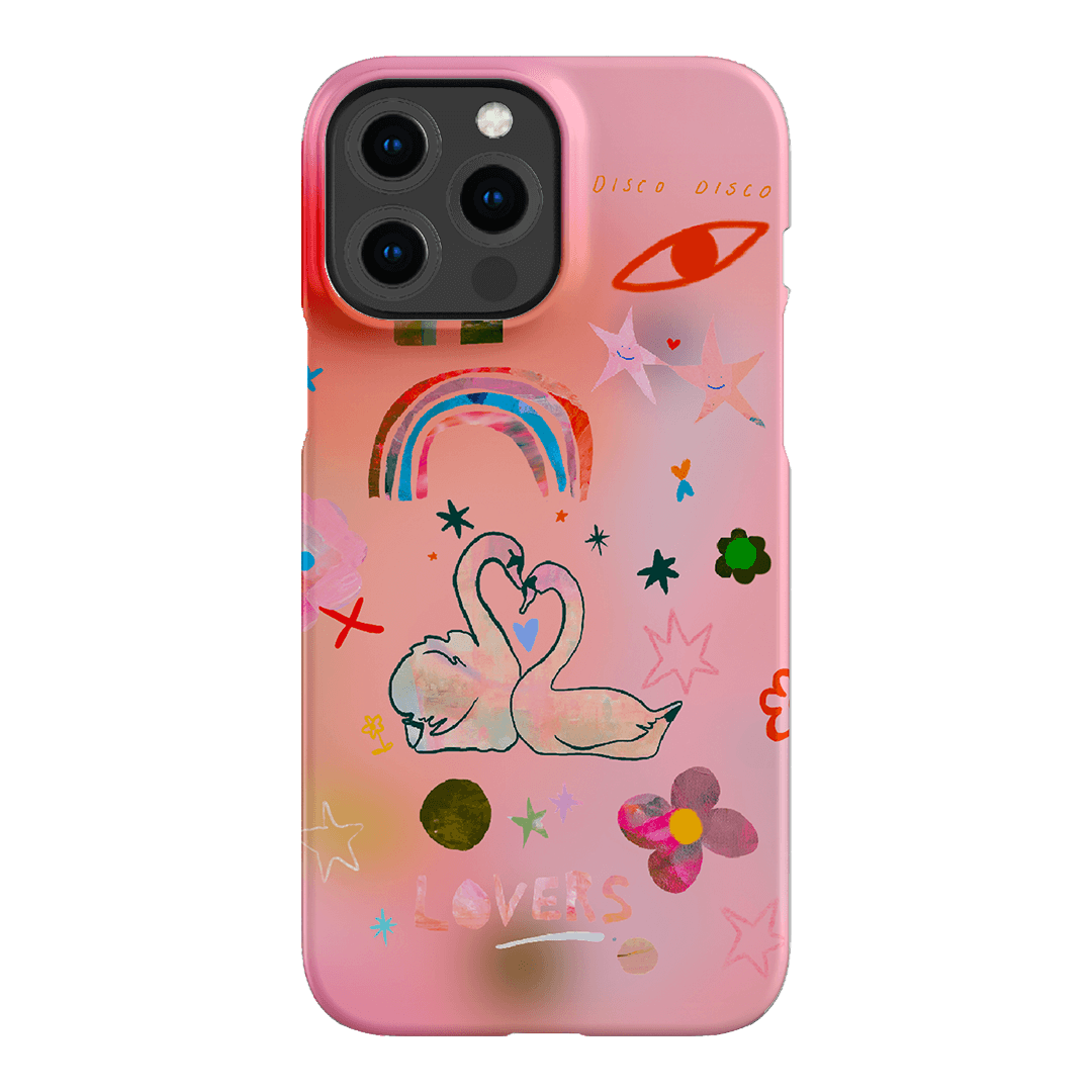 Pink Swan iPhone Case - Elegant & Protective Phone Cover for iPhone 13/14/15 Pro Max - Perfect for Women, Girls, Fashion Accessories & Everyday Use