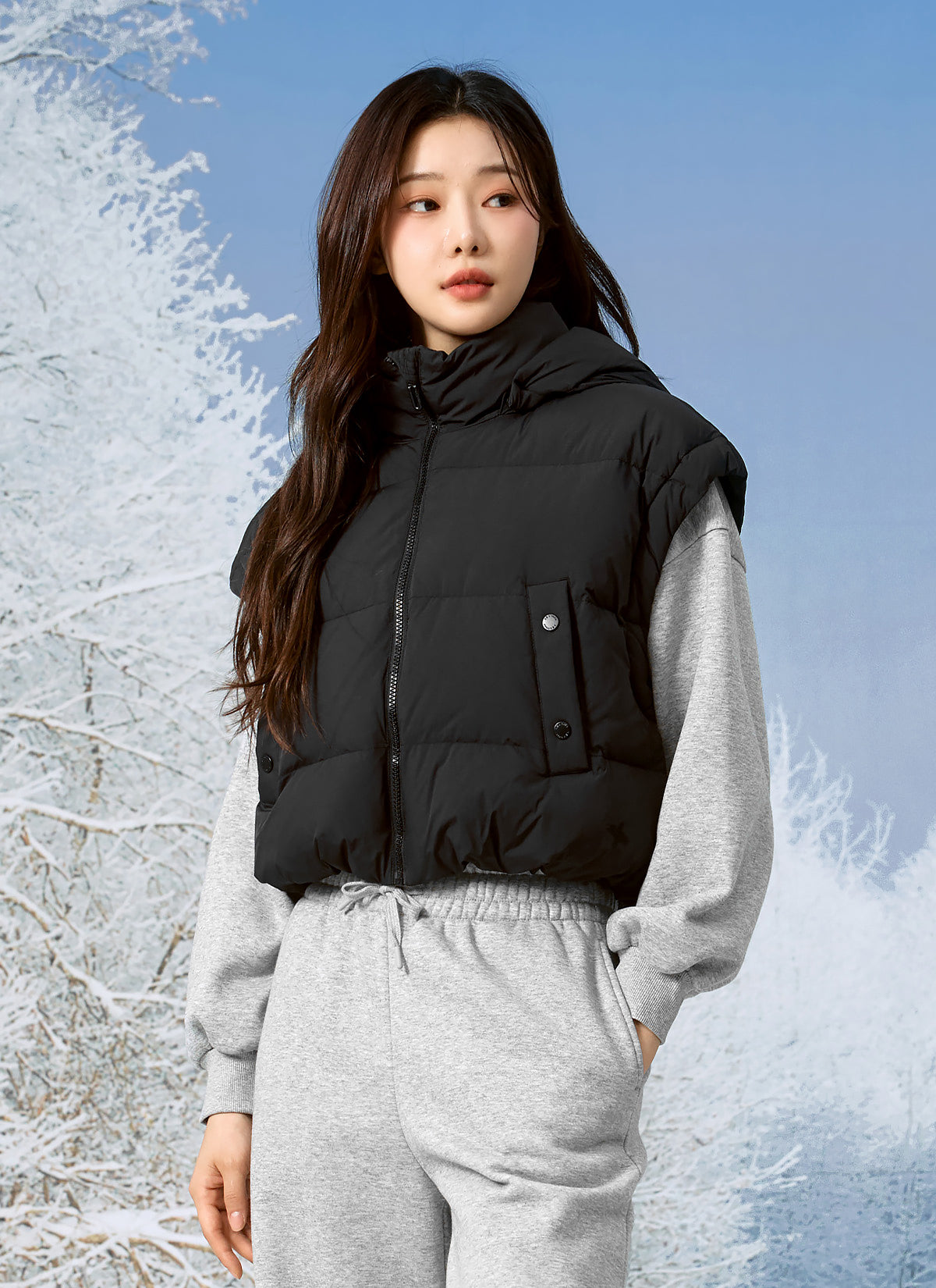 Detachable Hooded Goose Down Vest for Men & Women - Lightweight Warm Winter Jacket for Outdoor Activities, Hiking & Travel