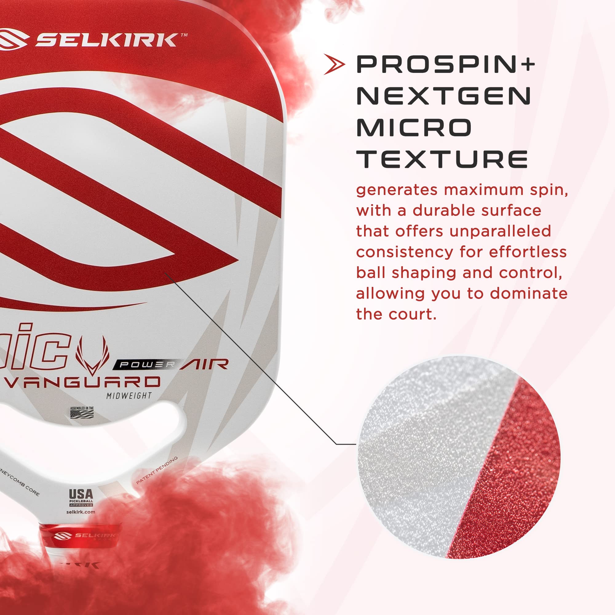 2024 Selkirk Vanguard Power Air Pickleball Paddles - Premium Carbon Fiber Paddle with 360 Proto Molding & Flexfoam Perimeter for Ultimate Power & Control | Perfect for Competitive Play & Recreational Pickleball Games