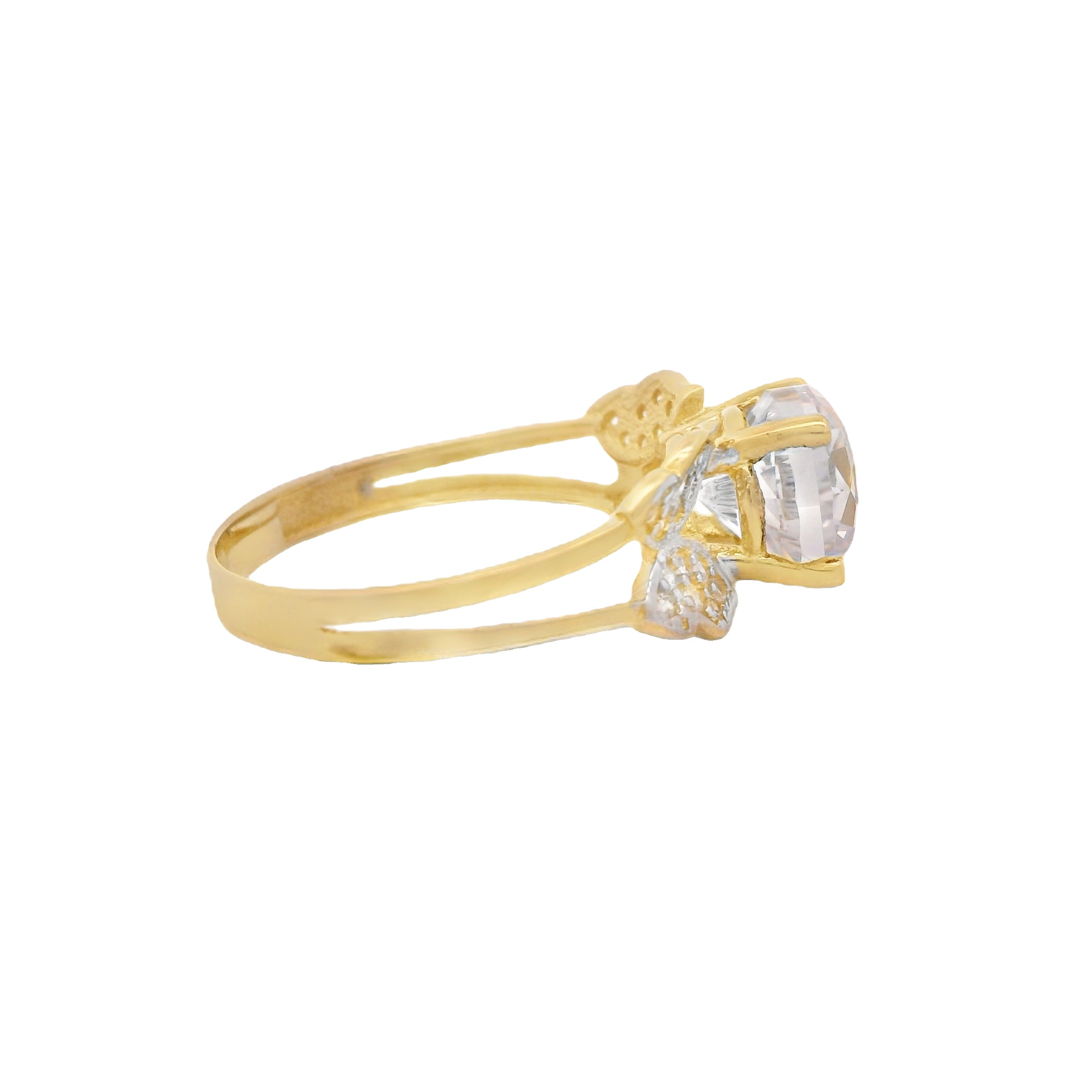 14K Gold CZ Butterfly Engagement Ring for Women - Elegant & Dainty Jewelry Gift for Brides, Anniversaries & Special Occasions
