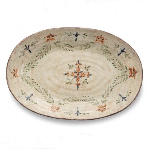 Arte Italica Medici Large Oval Platter - Elegant Italian Ceramic Serving Dish for Dinner Parties, Holidays & Special Occasions