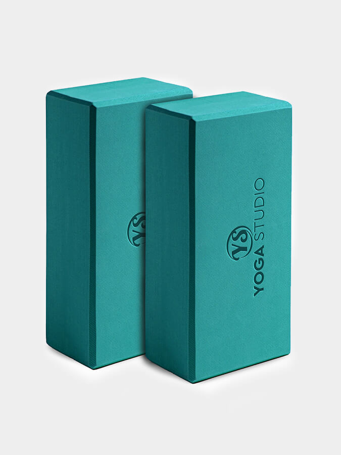 Premium EVA Yoga Blocks Twin Pack - Non-Slip Yoga Bricks for Stability & Alignment - Ideal for Hot Yoga, Pilates, and Home Workouts