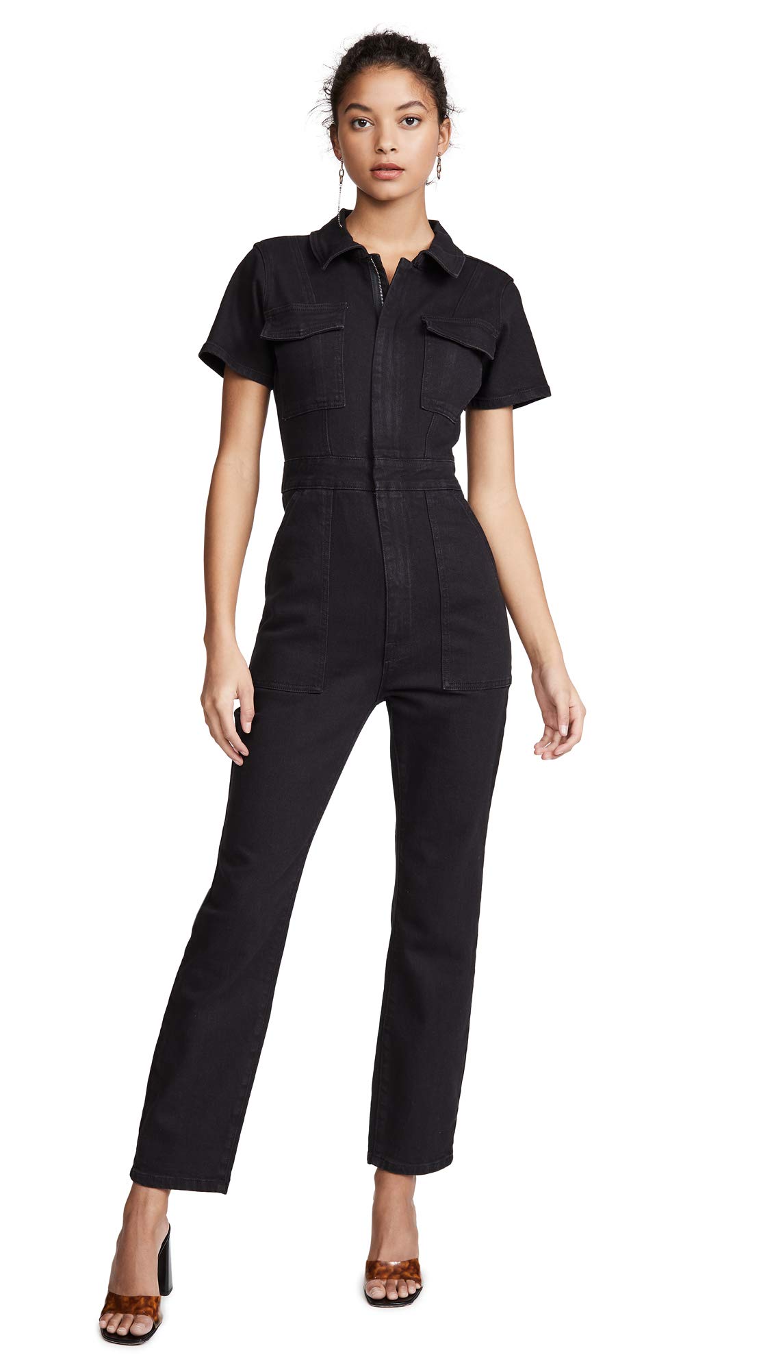 Good American Women's Utility Jumpsuit - Stylish & Comfortable One-Piece Outfit for Casual Wear, Work & Outdoor Activities | Plus Size Options Available