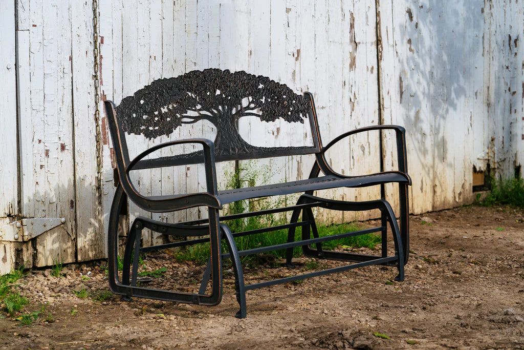 Outdoor Tree Glider Bench - Relaxing Porch Swing for Garden, Patio & Backyard - Perfect for Reading, Lounging & Enjoying Nature