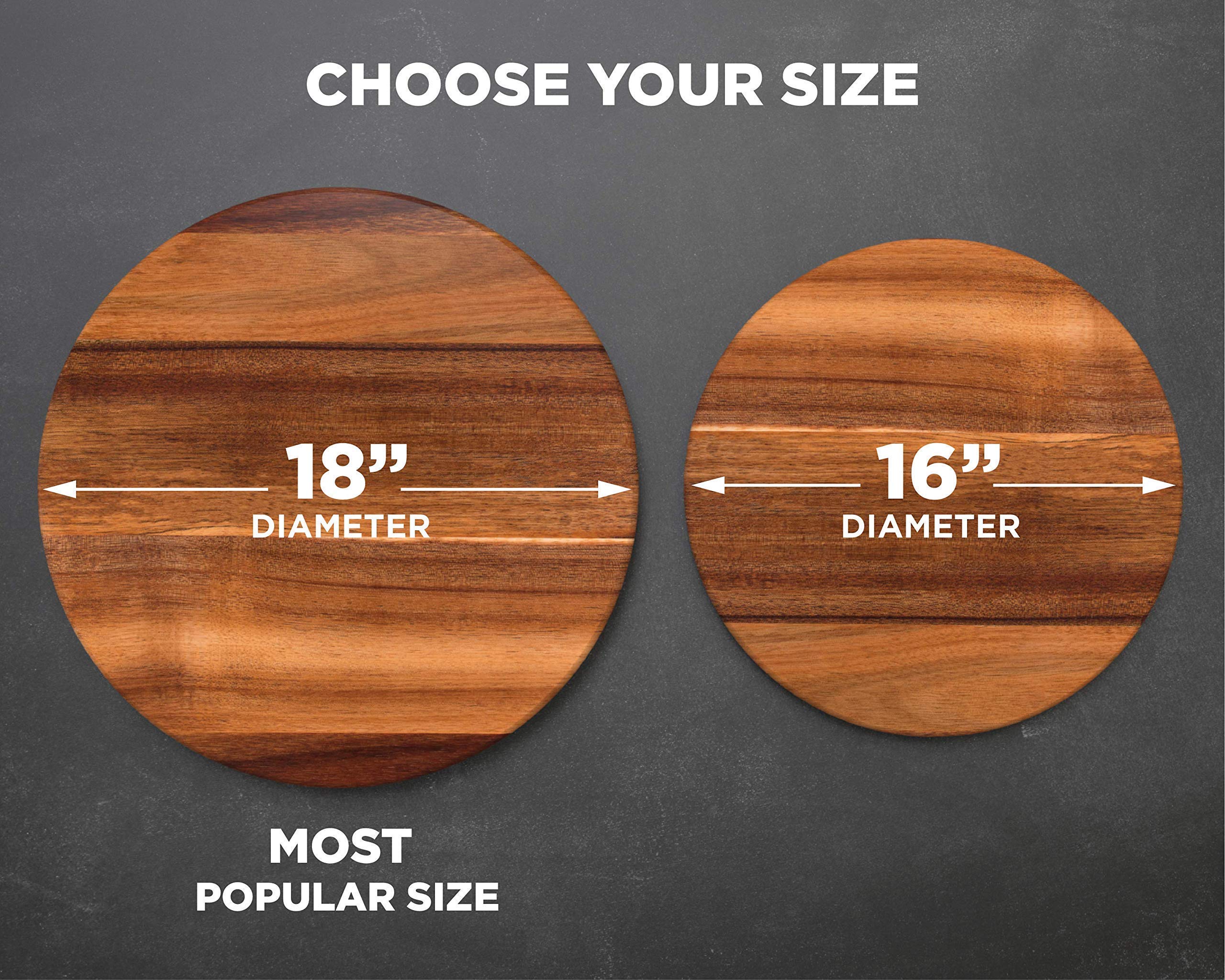 Bison Lazy Susan Turntable - Western Rustic Home Decor for Hunting & Camping Gifts