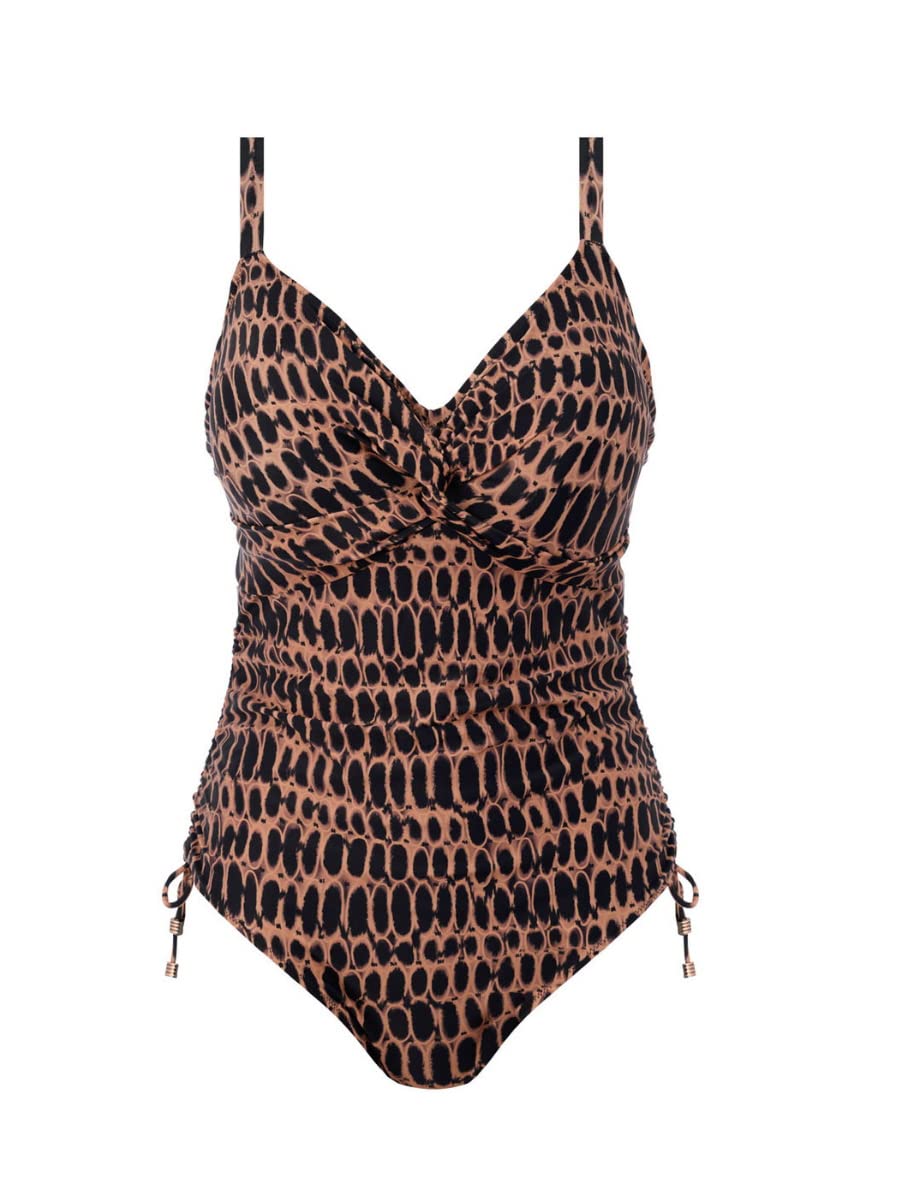 Fantasie Kotu Underwire One-Piece Swimsuit 34F Copper - Perfect for Beach Vacations, Pool Parties & Summer Getaways