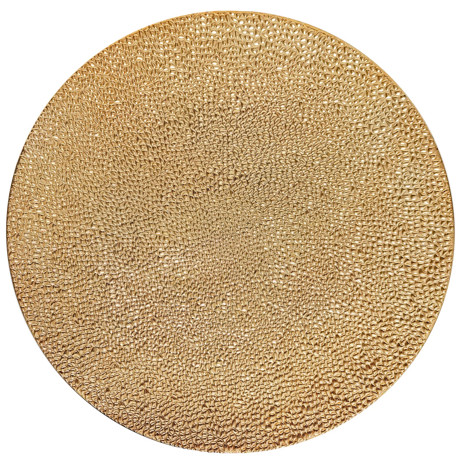 13 Inch Round Plastic Charger Plates Set of 8 - Gold Bubble Design for Wedding, Party, Dinner & Event Decor - Elegant Table Setting for Formal Dining, Buffet & Special Occasions