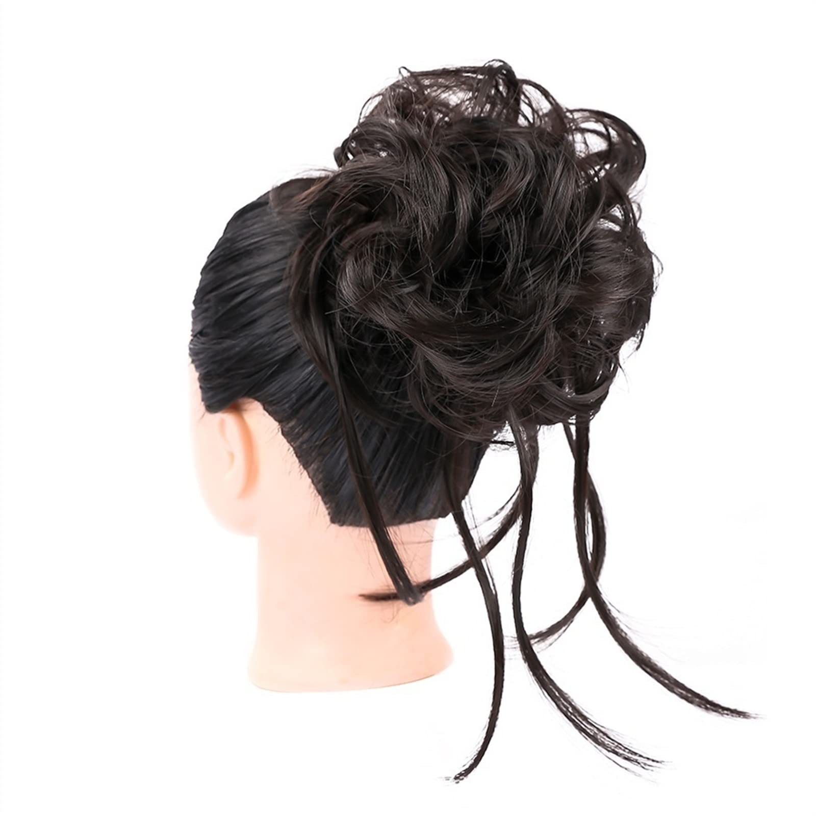 Messy Bun Hair Piece for Women - Synthetic Long Tousled Wavy Hair Bun Extensions | Ponytail Hairpieces with Elastic Band | Perfect for Chignon, Updos & Everyday Hairstyles