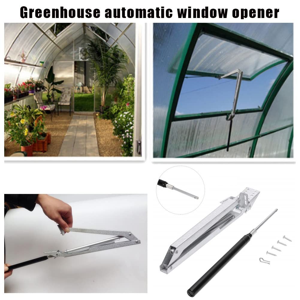 Automatic Greenhouse Vent Opener - 2Pcs Solar Heat Sensitive Temperature Controlled Window Opener with Single Spring, Lifts 7kg for Garden, Greenhouse & Plant Care (Ideal for Ventilation & Temperature Regulation)