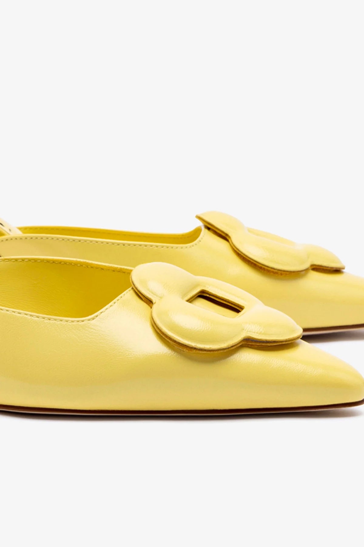 Flora Pump in Lemonade Leather - Women's Chic Pointed-Toe Heels for Office, Party & Evening Wear