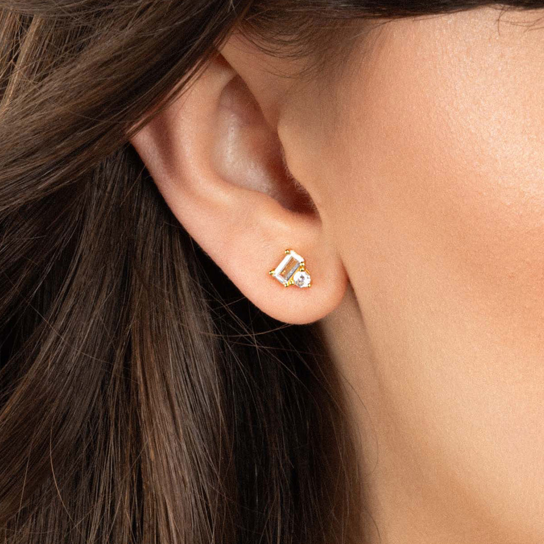 Duet Studs - Elegant and Versatile Earrings for Women | Perfect for Parties, Weddings & Everyday Wear