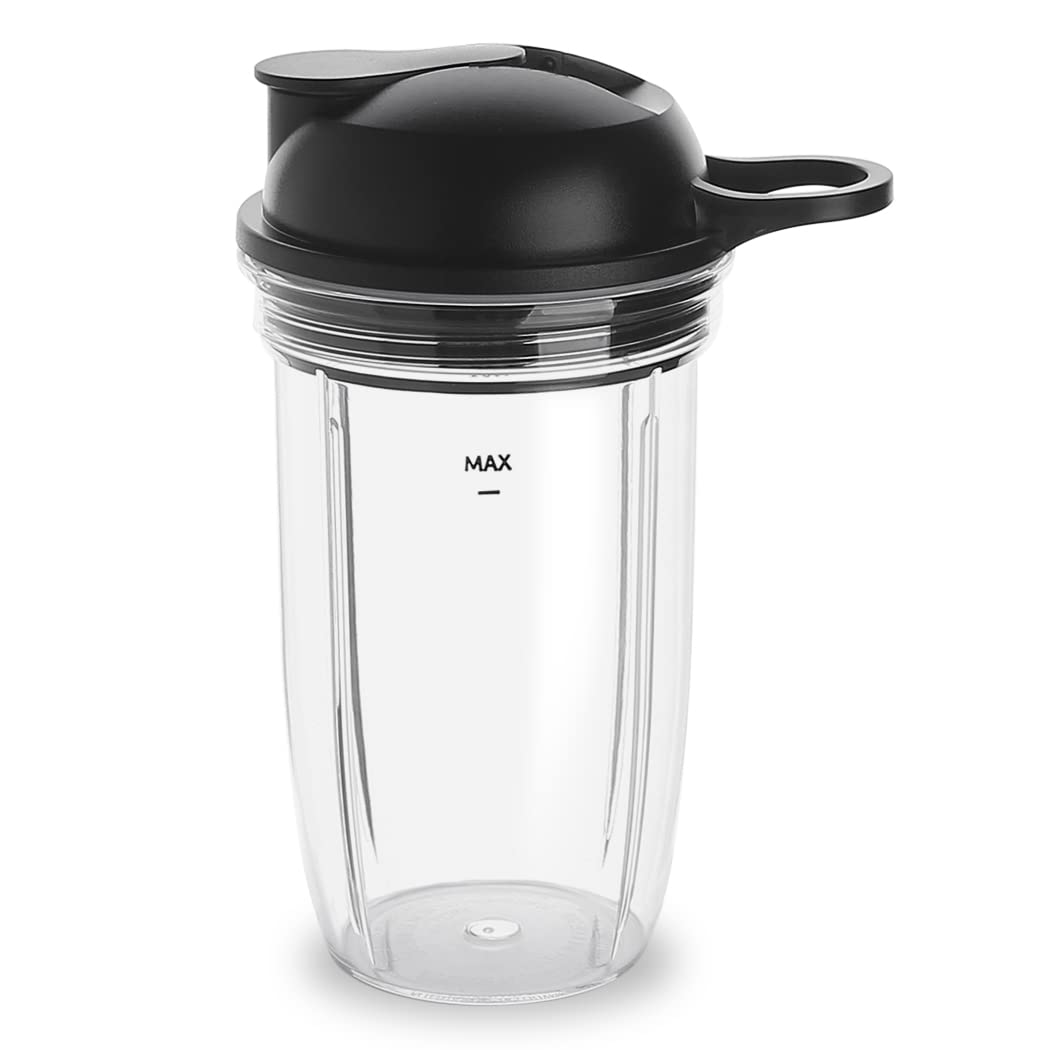 NutriBullet Replacement Cup with To-Go Lid - Compatible with NutriBullet Pro 1000 & Select 2.0 (18oz) - Perfect for Smoothies, Protein Shakes & On-the-Go Blending