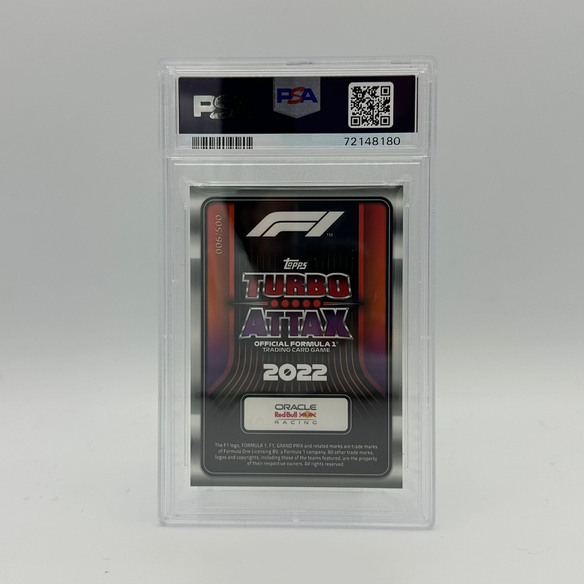 PSA 10 006/500 Team Logo Red Bull Racing Honda #10 Mirror Green - Rare Collectible Trading Card for Sports Memorabilia Enthusiasts & F1 Fans