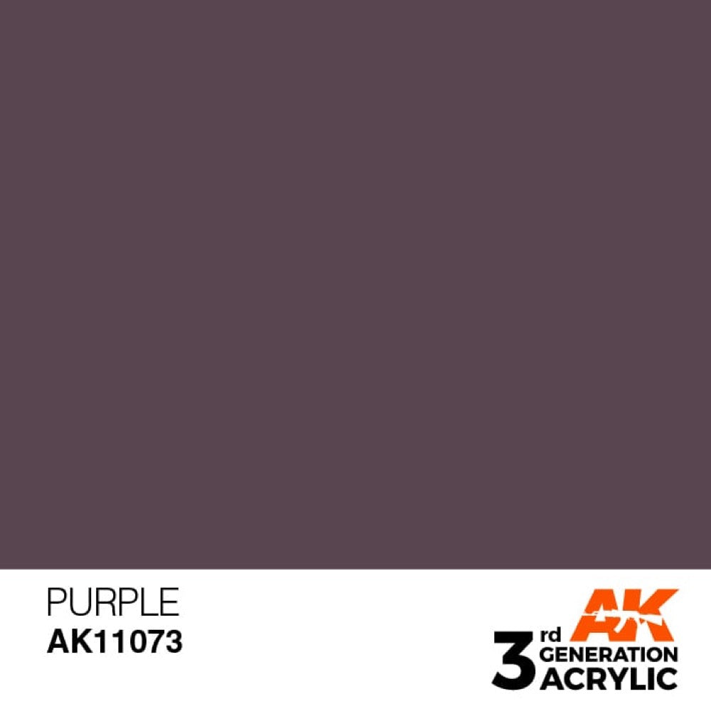 AK Interactive AK11073 Purple Acrylic Paint - 17ml Bottle (3rd Gen) for Miniature Painting, Model Kits & DIY Crafts