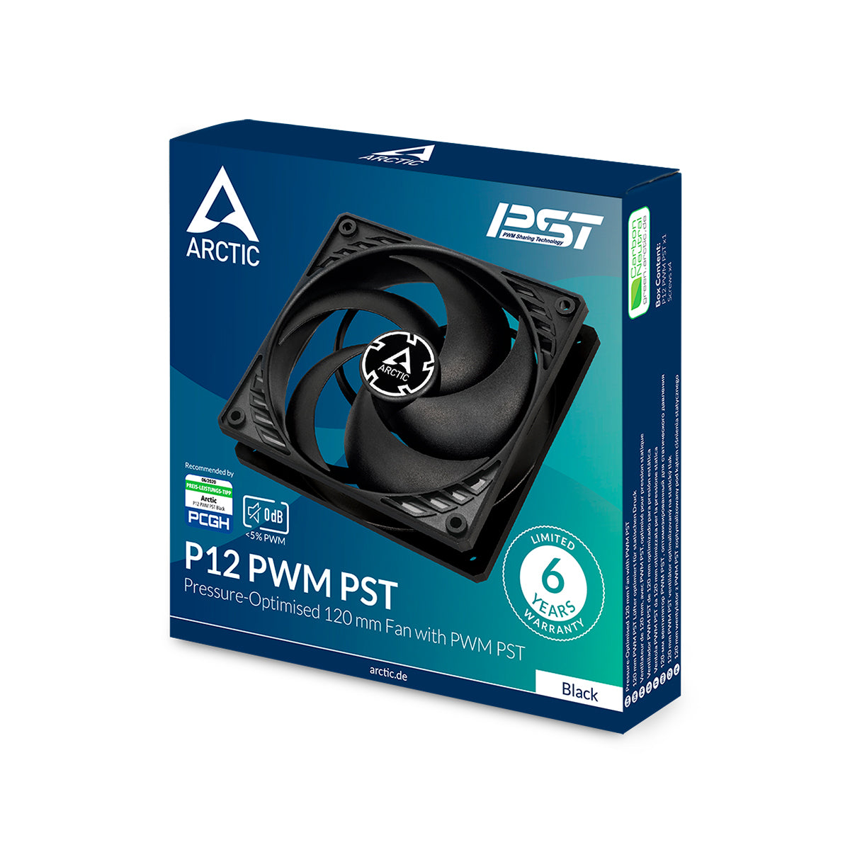 Arctic P12 PWM PST 120mm High Performance PC Cooling Fan - Black | Quiet Case Fan for Gaming PC, CPU Cooler & Computer Case Cooling