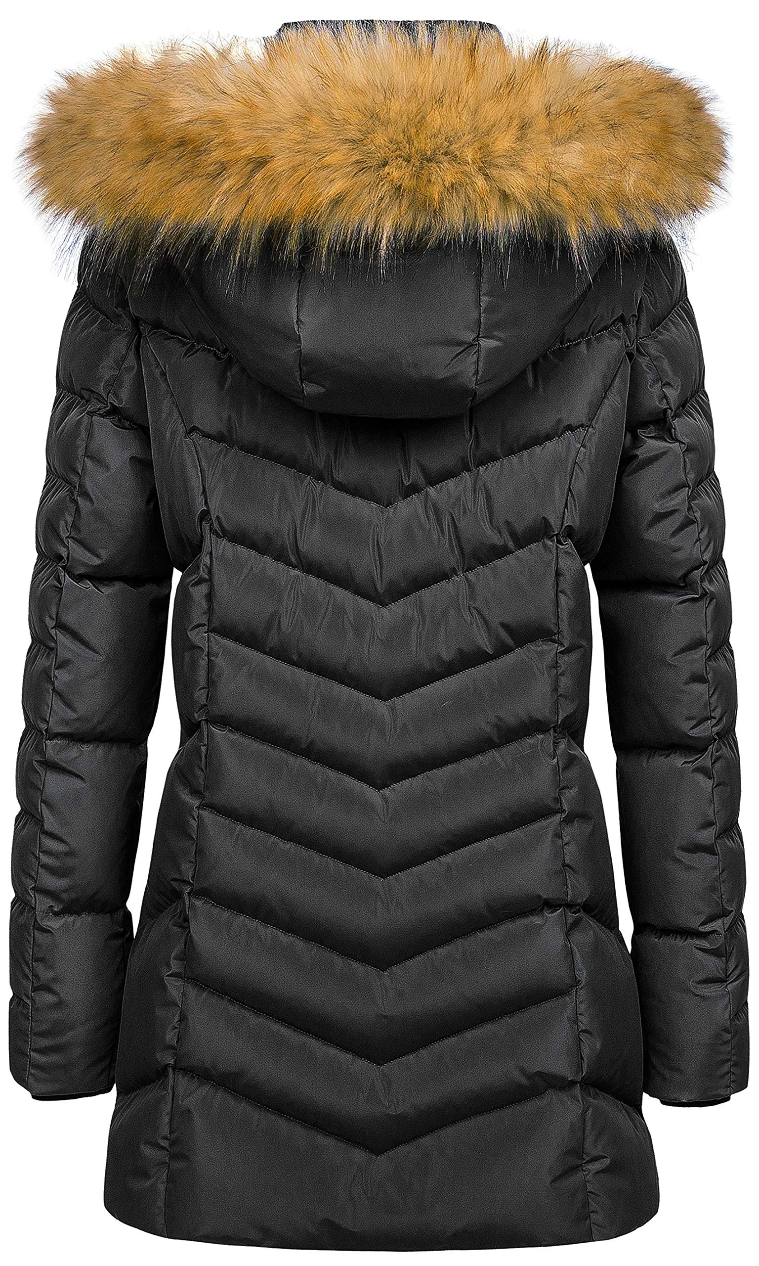 CREATMO Women's Winter Hooded Puffer Jacket - Waterproof, Warm Long Coat Parka for Cold Weather - Perfect for Outdoor Activities, Snowboarding & Daily Winter Wear