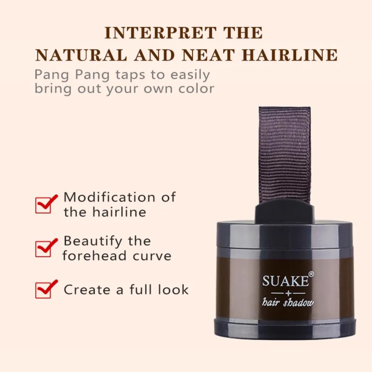 Hairline Shadow Powder for Instant Hair Coverage - Coffee Brown Hair Root Touch Up & Dye Makeup (1 Count) | Perfect for Bald Spots, Thinning Hair & Natural-Looking Hairline Enhancement