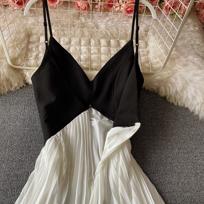 Elegant Backless Pleated Dress with Spaghetti Straps - Fairy-Inspired Long Maxi Dress 1717 | Perfect for Summer Weddings, Beach Vacations & Boho Parties