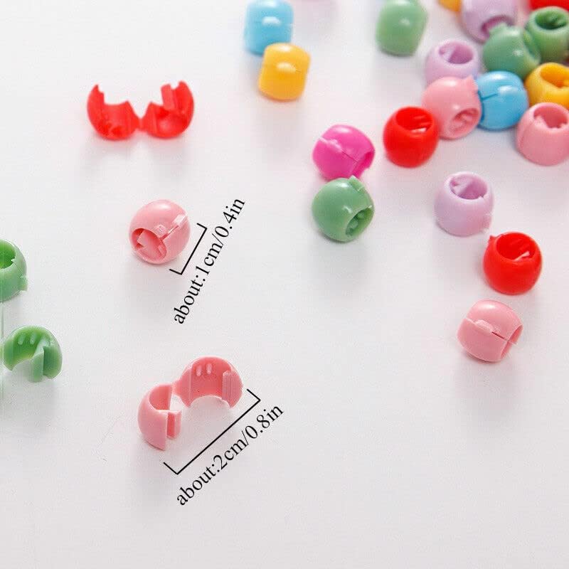 LYTIX 20PCS Mini Beads Hair Clips - Colorful Plastic Hair Claw Clips for Women & Girls - Perfect for School, Work, Parties & Everyday Hairstyles