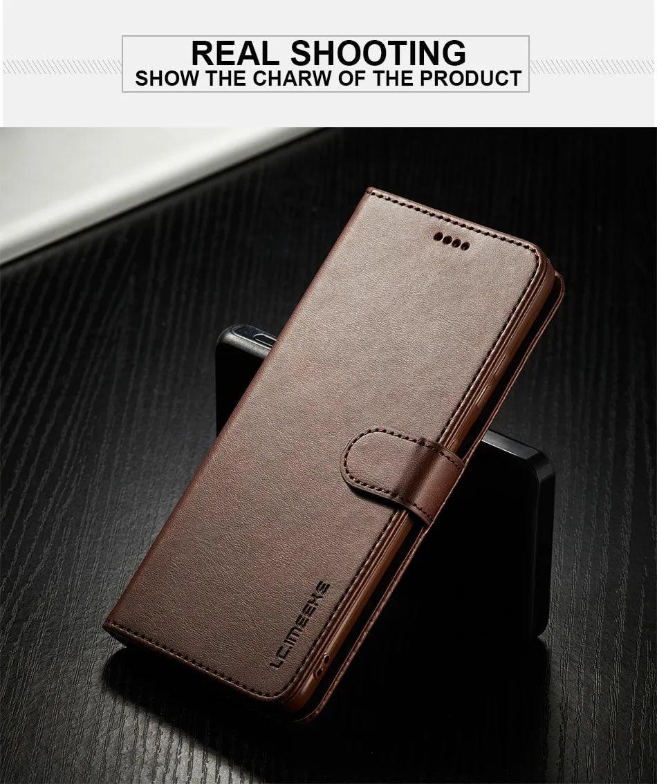 Samsung Galaxy S24 Ultra Vegan Leather Wallet Case - Slim Protective Cover with Card Holder for Everyday Use & Travel