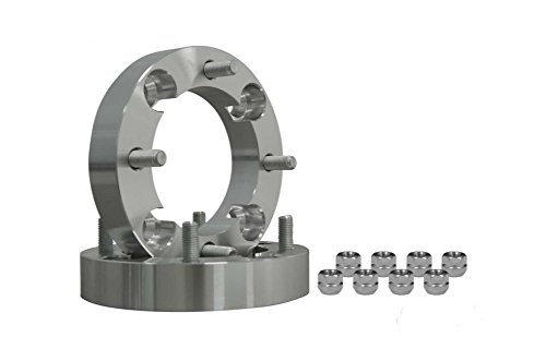 SuperATV 1.25'' Heavy Duty Aluminum Wheel Spacers for Polaris RZR, General & Ranger - 4/156 Bolt Pattern (1 Pair) - Improve Stability & Clearance for Off-Road Adventures