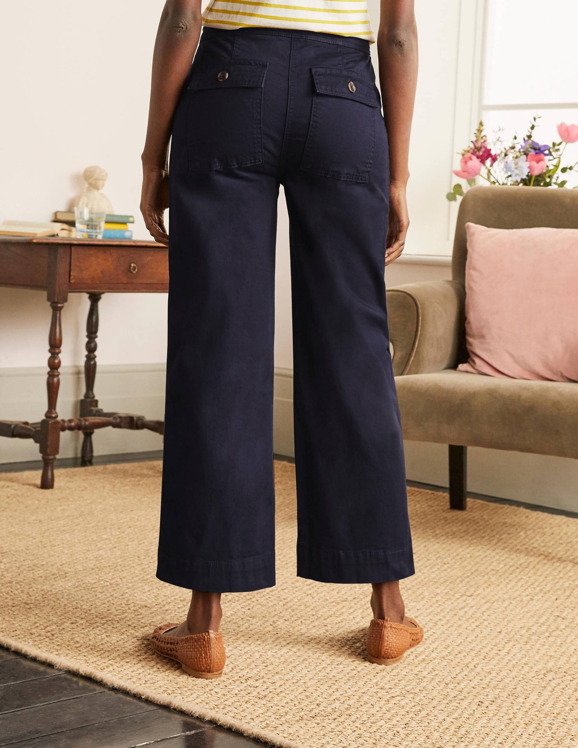 Beaufort Men's Button Fly Pants - Classic Navy Blue Denim Jeans for Casual Wear & Outdoor Activities
