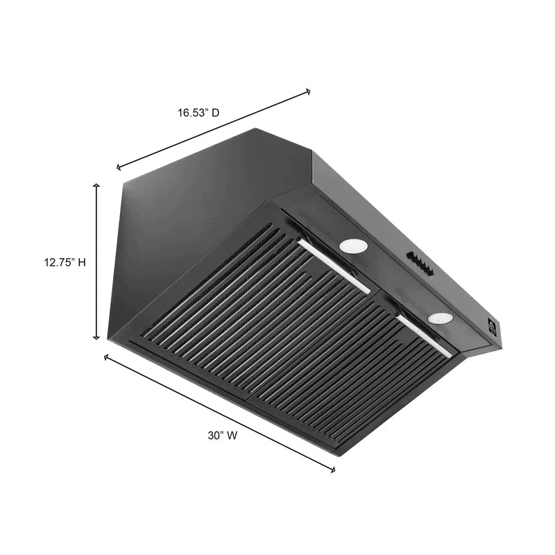 Forno Bari 30-Inch Under Cabinet Range Hood 400 CFM - FRHUC5255 | Powerful Ventilation for Kitchen, Stainless Steel Design, Easy Installation | Perfect for Home Cooking, Baking, and Grilling