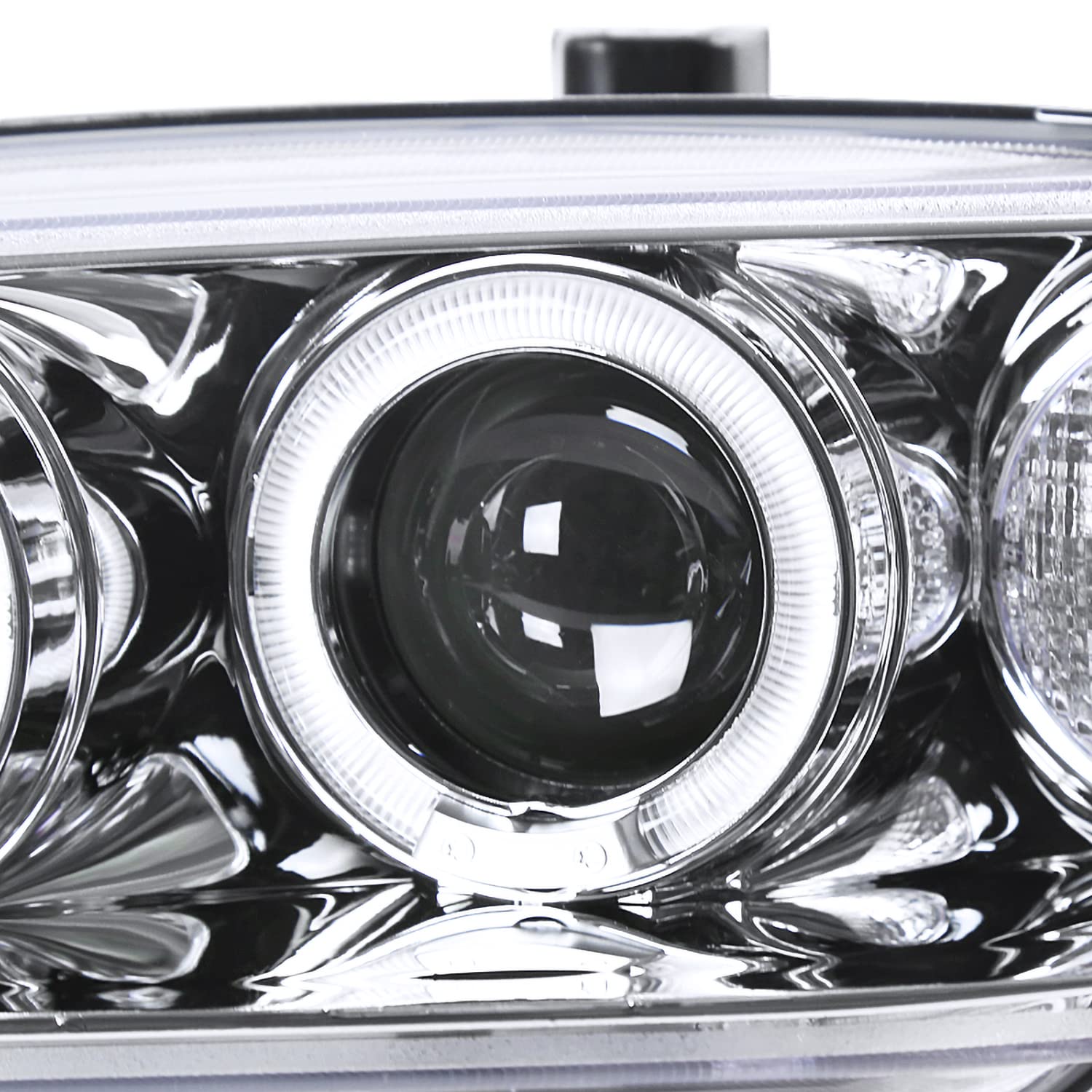 Spec-D LED Projector Headlights for 1994-1997 Honda Accord - Chrome Housing, Clear Lens (Pair) - Upgrade Your Ride