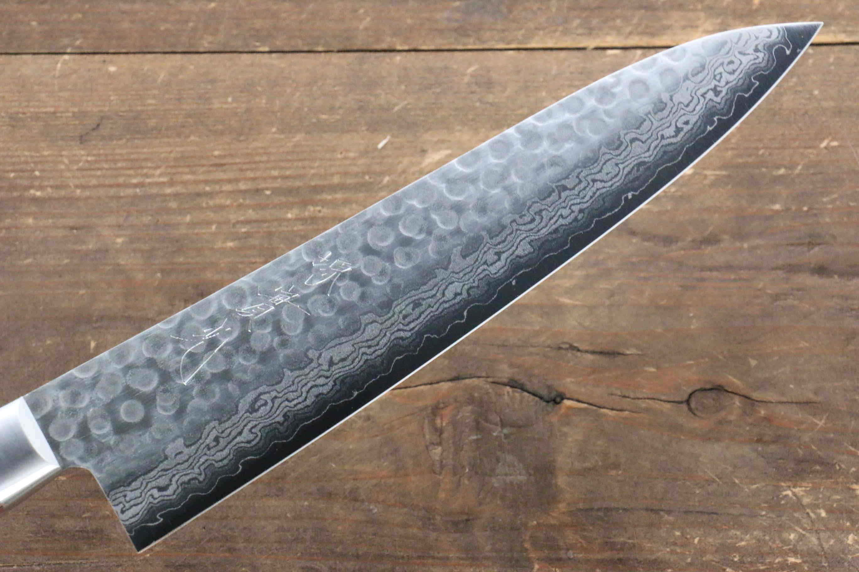 Premium Jikko VG10 17-Layer Gyuto Chef Knife 210mm - Japanese Damascus Steel with Mahogany Handle - Perfect for Sushi, Meat Cutting & Professional Kitchen Use