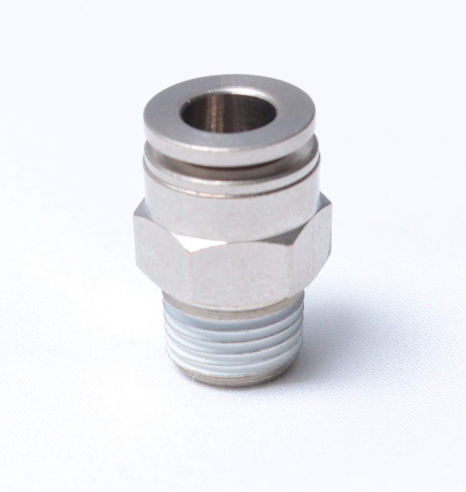 Nickel Plated Brass Push to Connect Fitting - 4mm OD x 1/4